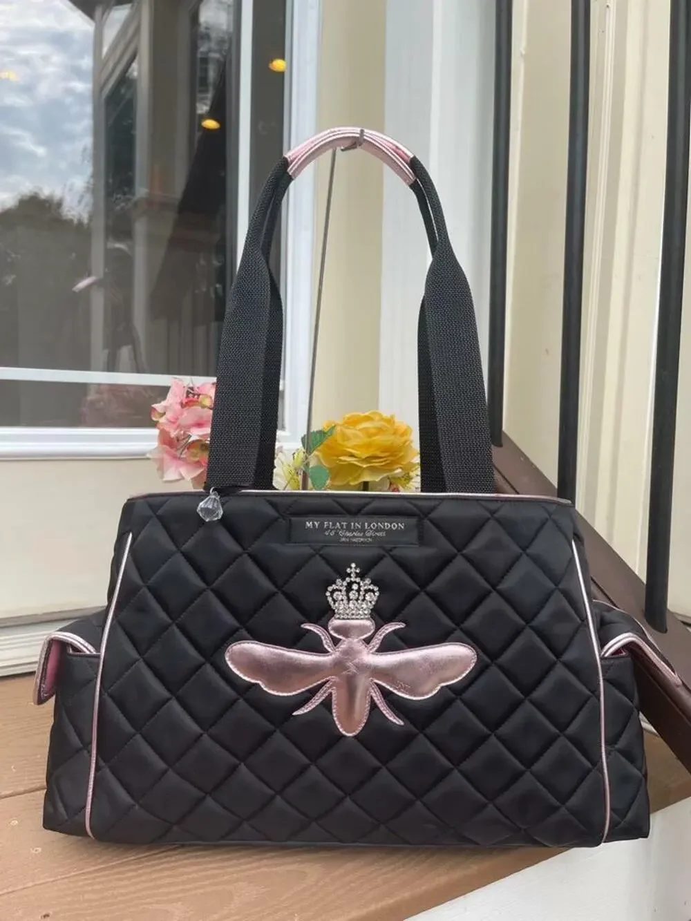(Z) nwot Limited Edition New My Flat In London quilted DIAPER BAG (PU500
